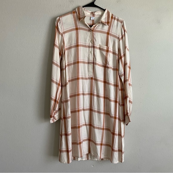 Old Navy Dresses & Skirts - Old Navy Plaid Popover Shirt Dress women’s size S